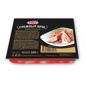 Крабовые палочки зам. Снежный краб 500гр/6шт ViCi (ШТ) 01883