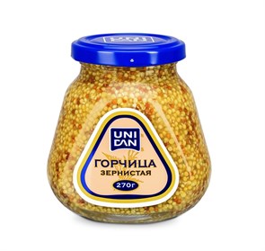 Зернистая горчица Uni Dan, 0,270 кг 8шт/уп (Ф) 1154